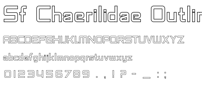 SF Chaerilidae Outline font